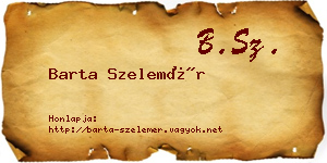 Barta Szelemér névjegykártya